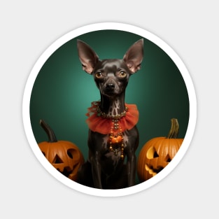 Mexican Hairless Dog Halloween Magnet